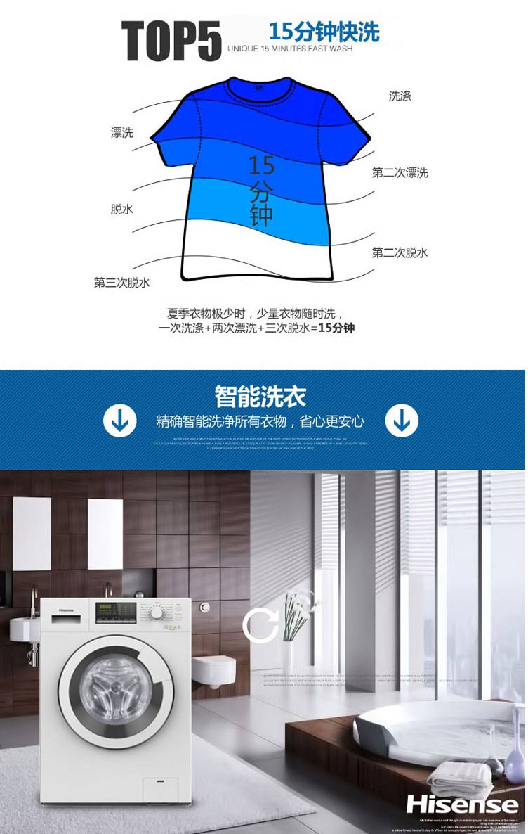 海信7公斤高温除菌滚筒洗衣机