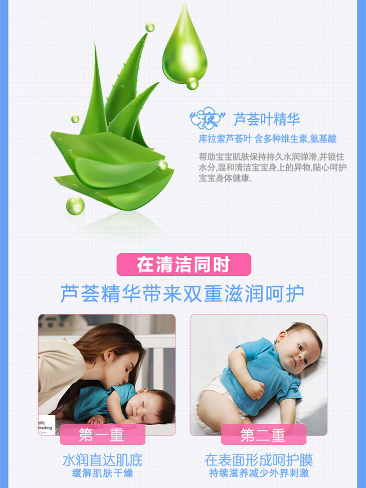 顺清柔健康呵护宝宝纸巾套组